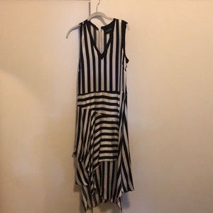 Nicole Miller striped silk dress